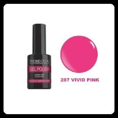 REBECCA soak off gel polish 5 ml - 287 / vivid pink