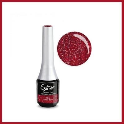 ESTROSA smalto gel semip. 7 ml - red glitter flash