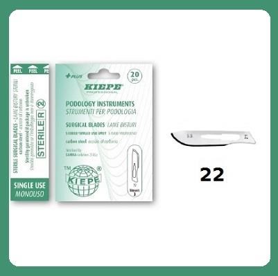 KIEPE lame bisturi cf 20 pz - nr 22