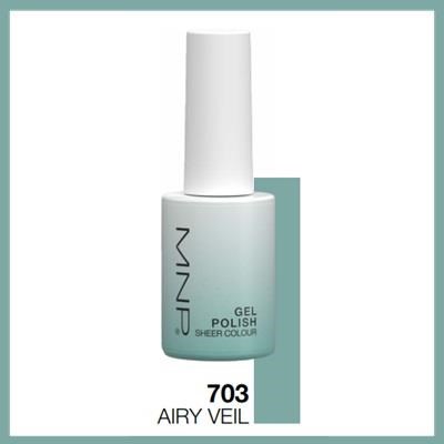 MNP Sheer gel polish 10 ml col. 703 / Airy Veil