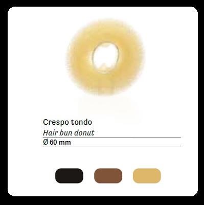 Crespo tondo per chignon - 6 cm - colori assortiti