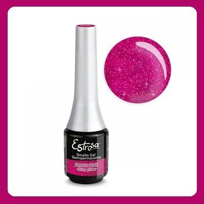 ESTROSA smalto gel semip. 7 ml - ironic pink shiny glitter