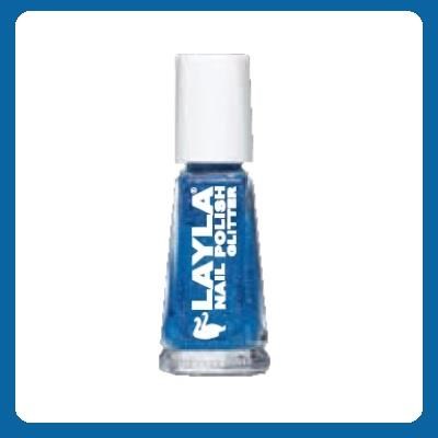 LAYLA smalto 10 ml - col. glitter blu