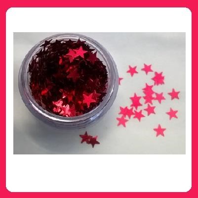 Stelline decorazione unghie vasetto - rosso