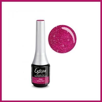 ESTROSA smalto gel semip. 7 ml - pink glitter flash