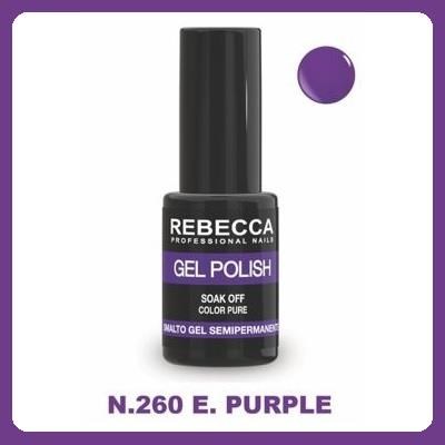 REBECCA soak off gel polish 5 ml - 260 / e. purple