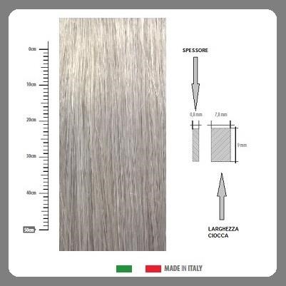 FEMME Keratin Hair Extension lisce - cf 20 pz - SILVER