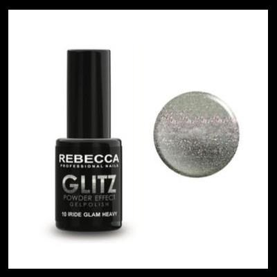 REBECCA GLITZ powder effect gel polish 5 ml - 10 / iride glam heavy