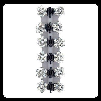 Pinzotto capelli punto luce con strass fiore