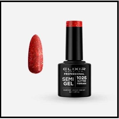 ELIXIR semigel - 8 ml - GLITTER - 1025