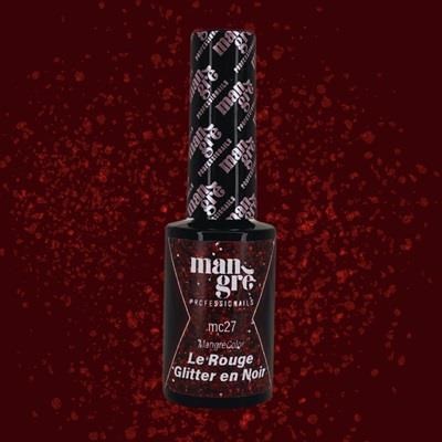 MANGRE' Color 8 ml - MC27 / Le Rouge Glitter en Noir