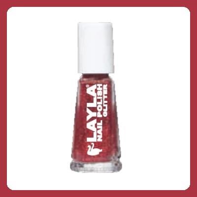 LAYLA smalto 10 ml - col. glitter rosso