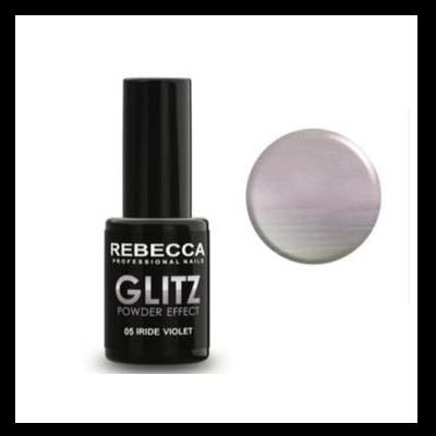 REBECCA GLITZ powder effect gel polish 5 ml - 05 / iride violet