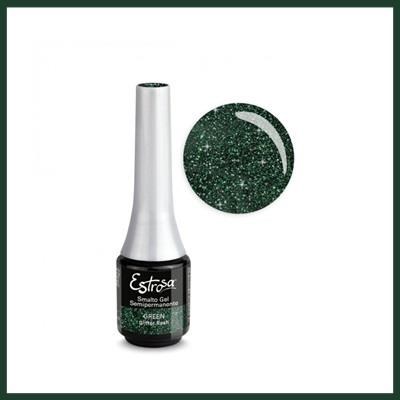 ESTROSA smalto gel semip. 7 ml - green glitter flash