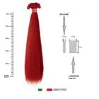 FEMME Keratin Hair Extension lisce - cf 20 pz - RED